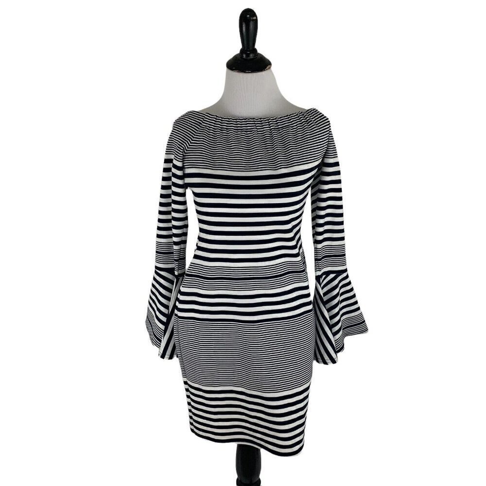 Sugar Lips Women's M Medium Sheath Mini Dress Off the Shoulder Flutter Sleeves